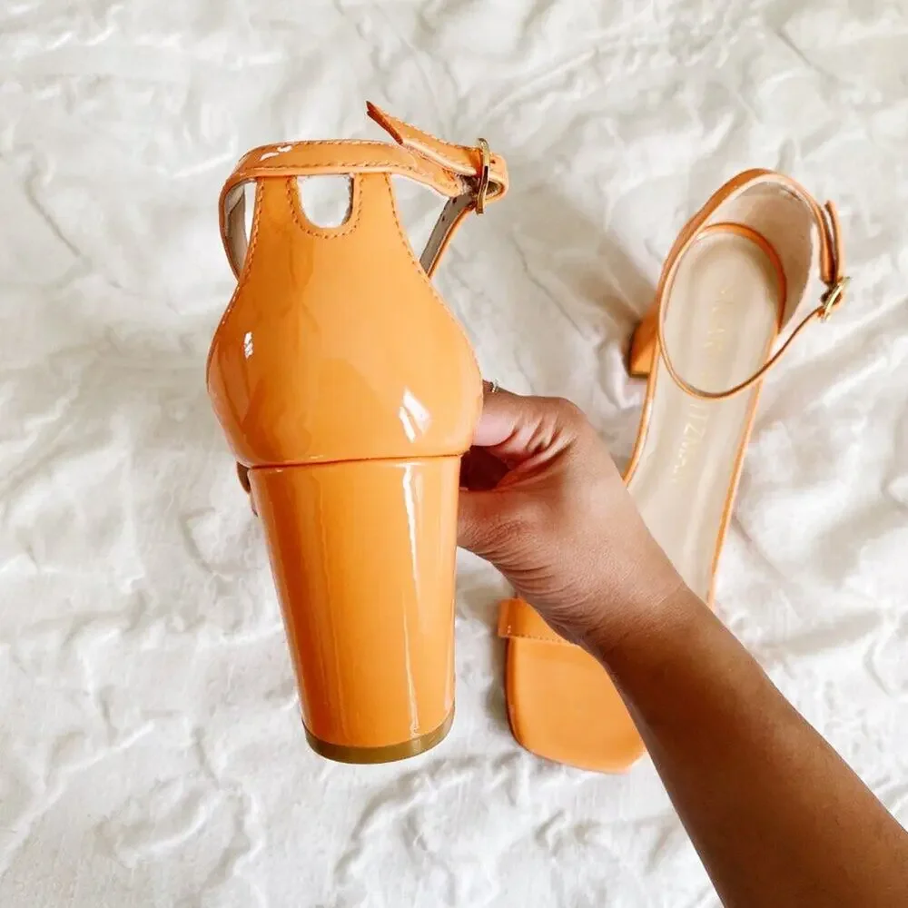 Stuart Weitzman Nudistcurve 75 block sandals Size 10